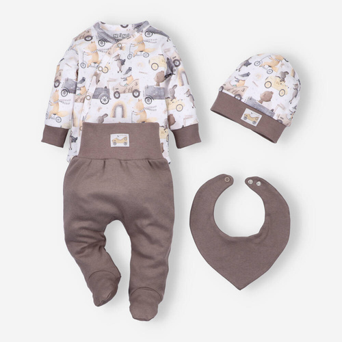 ABK-0038/SAM Sweets Koala Komplet niemowlęcy z bawełny organicznej Nini beżowy