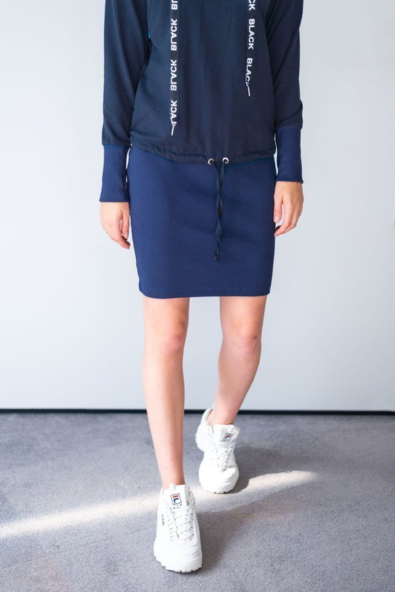 128 Sukienka dresowa MIRACLE-granatowy