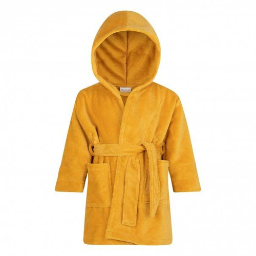 Bamboo Szlafrok dziecięcy bambusowy ByShelly - musztardowy