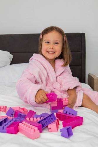 Calido Szlafrok dziecięcy polarowy ByShelly - jasny róż