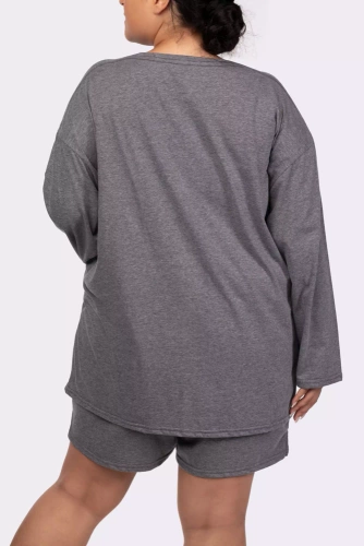 Joy longsleeve Piżama damska Mona melange