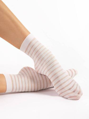 G 1182 Izzy  Skarpetki 20den Fiore white