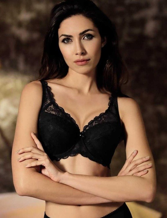 Angelika FULL CUP Biustonosz Usztywniany Unikat - czarny