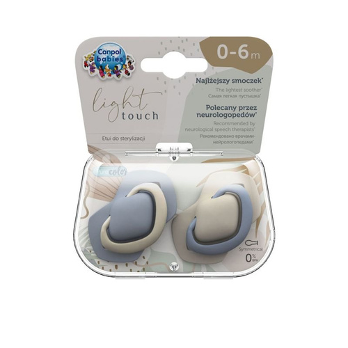 CA22/657BLU Zestaw smoczków uspokajających pure color Canpol Babies