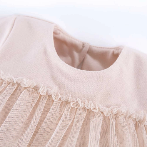 Ceremony Sukienka tiulowa z długim rękawem Eevi - beżowy