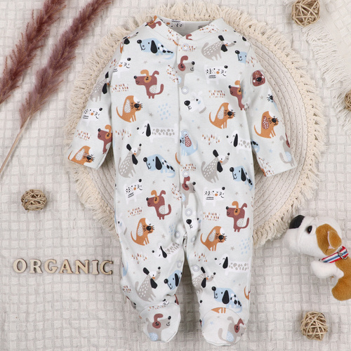 ABN-3586/PIE Psiaki Pajacyk z bawełny organicznej Nini druk