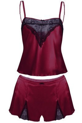 Zala Komplet piżama damska DKaren - bordowy