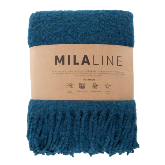 Bela Koc narzuta imitująca buklę Eurofirany granatowy