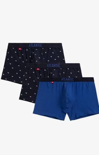 3MH-187 A'3 Bokserki męskie Atlantic - granatowy-niebieski