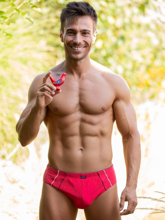 MPP 174Slipy męskie 2-pak Key-granatowy czerwony