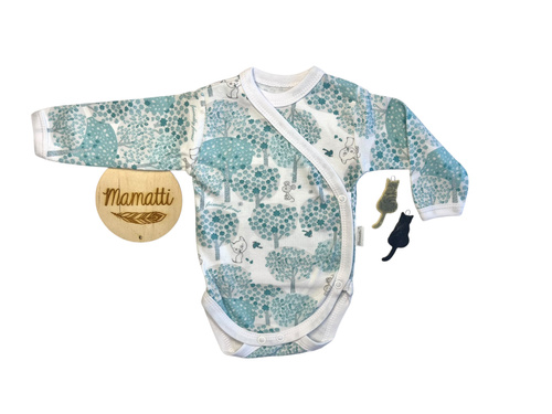 Body kopertowe dziewczęce z długim rękawem Mamatti BD15126 – 100% bawełna, delikatne i wygodne