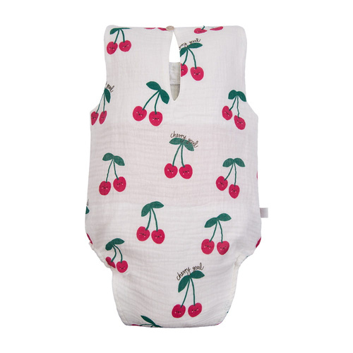 Body niemowlęce Eevi Cherry muślin bawełna ecru falbanki