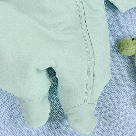 ABN-5578 Dino Explorer Ocieplany kombinezon niemowlęcy z bawełny organicznej Nini – ekologiczny i bezpieczny