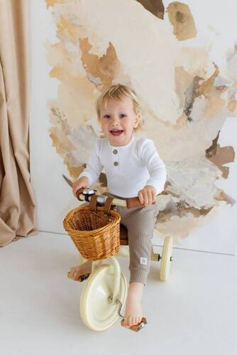 03249DRPW "Natural Waffel" Body polo z długim rękawem Makoma white