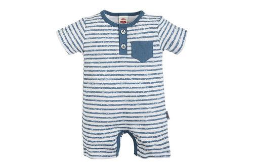 02226KRN "BLUE SEA" pajac letni, rampers Makoma niebieski