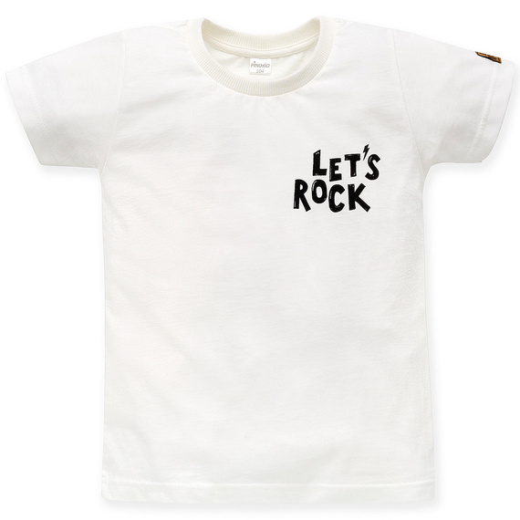 Lets Rock T-shirt z nadrukiem Pinokio - ecru