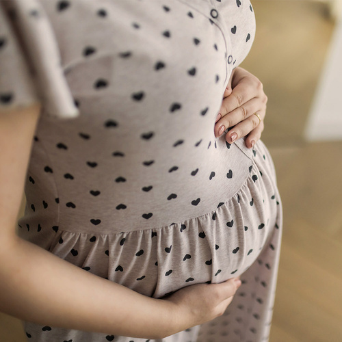 Linda Koszula Nocna ciążowa do karmienia Eevi- beżowa