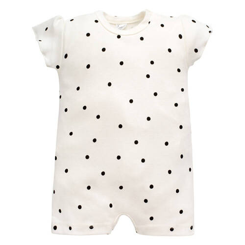 Tres Bien Rampers niemowlęcy Pinokio - ecru groszki