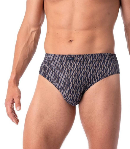 MPC 821 A'2  Slipy męskie 2-pak Key - brązowy-granatowy