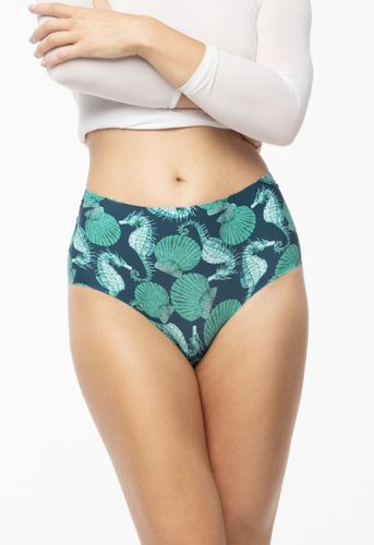  Sea Story Simple Maxi Figi damskie Julimex– gładkie, wysoki stan, komfortowe zielony