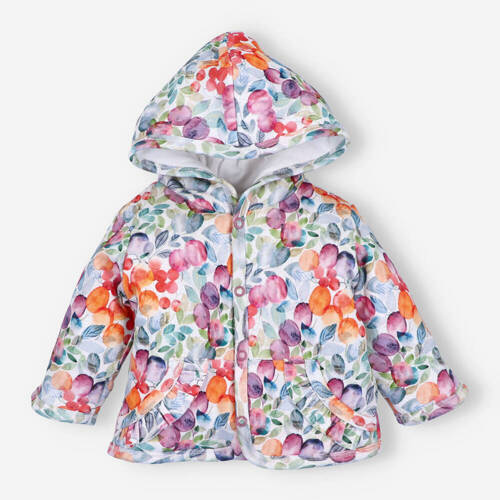 ABN-5245 Śliweczki Kurtka ocieplana z bawełny organicznej Nini druk