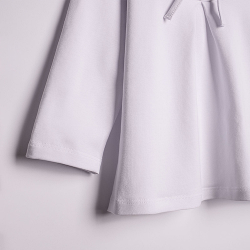 Bluzka dziewczęca Nicol 220139 bawełna dł. rękaw elegancka kokarda biała