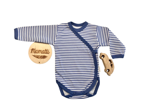 Body niemowlęce kopertowe z długim rękawem Mamatti BD13626 – 100% bawełna