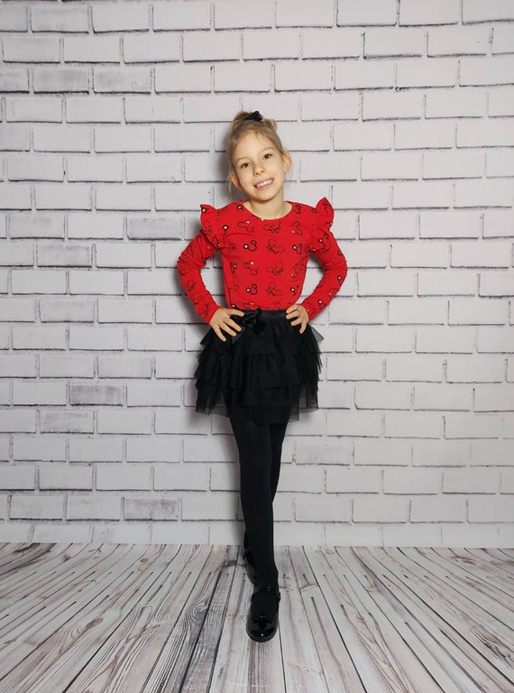 Love bluzka z długim rękawem Bambarillo czerwony