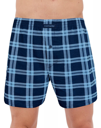 945/05 Bokserki męskie Cornette – 3-pak bawełniany, szary/granatowy