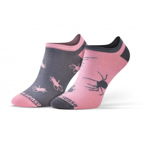 Pajączki Muchy Skarpety stopki finest cotton dwie różne Sesto Senso różowy