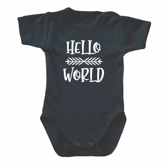 Body krótki rękaw "Hello World" Moocha biały
