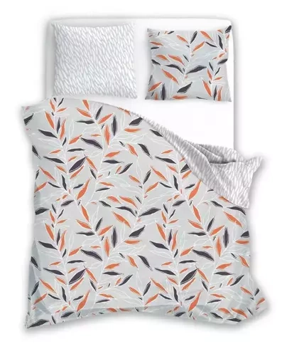 Harmony 15 Pościel z mikrofibry liście Faro szary