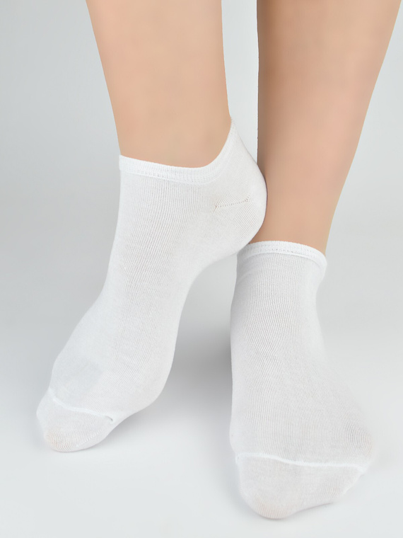 Baleriny damskie Noviti ST096 bawełniane niewidoczne silikon komfort