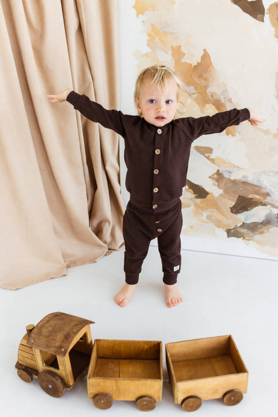 11249M "Natural Waffel" Bluza Makoma mocha