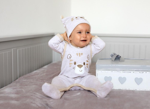 Śpioch bawełniany "Baby Love" Ewa Klucze- beż