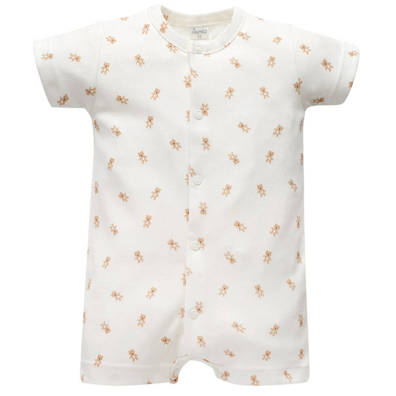 Lovely Day Rampers rozpinany Pinokio - ecru misie