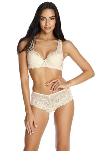 M-053/22 Carmela Biustonosz Usztywniany Big Mat kremowy