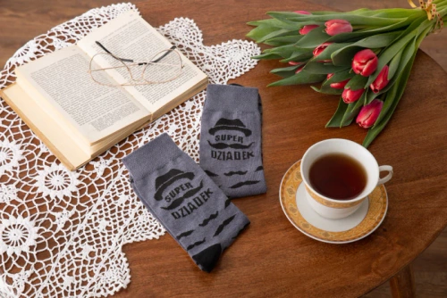 M40D Super Dziadek Skarpety długie Italian Fashion - grafit