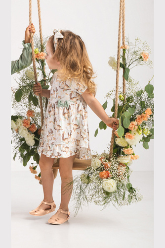 187166 Sukienka bawełniana "Bibi" Nicol - kremowy