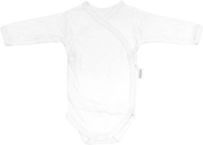 BDB Basic Body kopertowe z długim rękawem Mamatti - biały