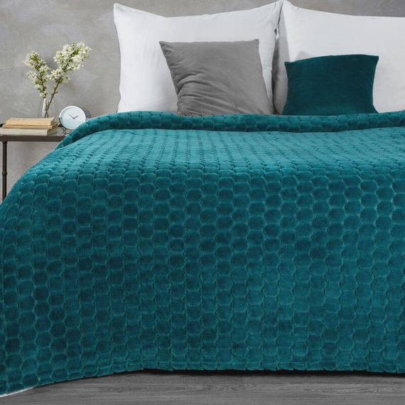 Zoe Koc narzuta z mikrofibry Eurofirany niebieski