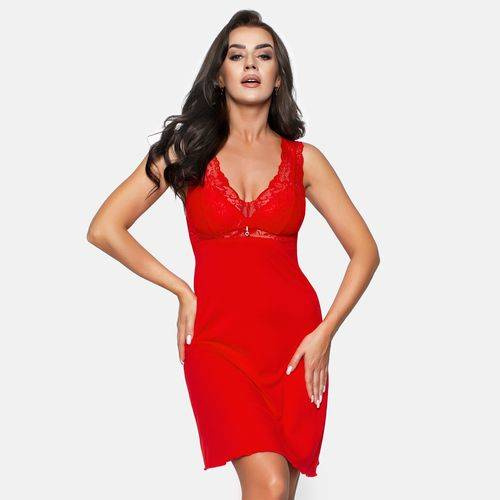 Larisa Koszula Nocna Babella - czerwona