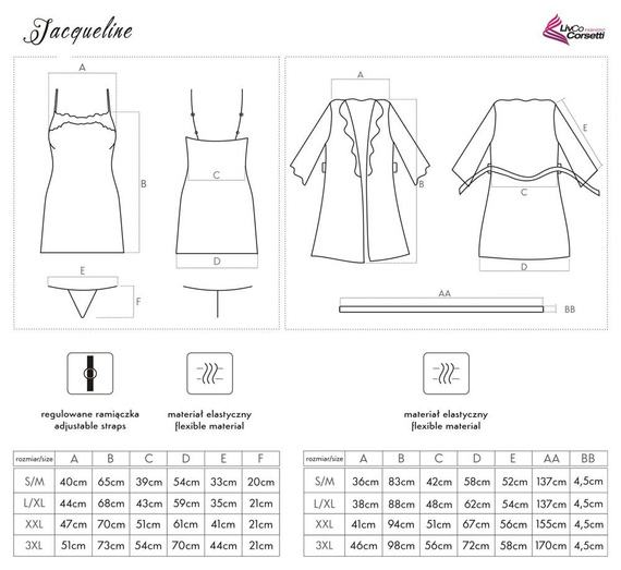 Jacqueline Black LC 90249 Komplet damski LivCo Corsetti Fashion - black