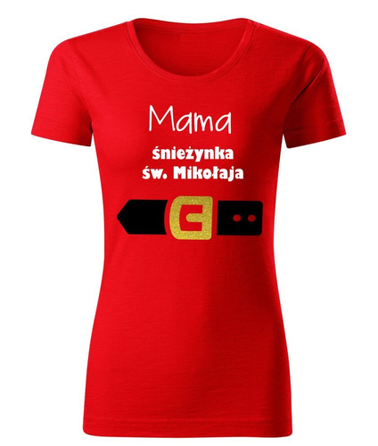"Mama śnieżynka św. Mikołaja" koszulka damska świateczna Moocha