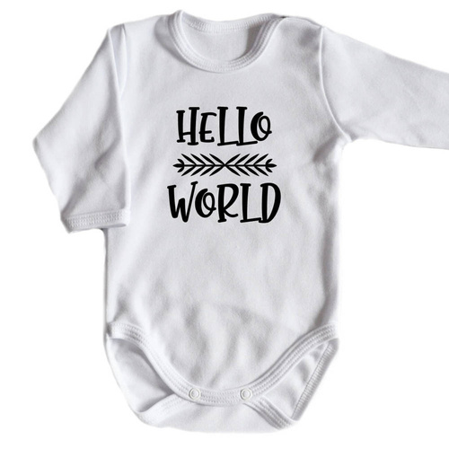 Body długi rękaw "Hello World" Moocha czarny