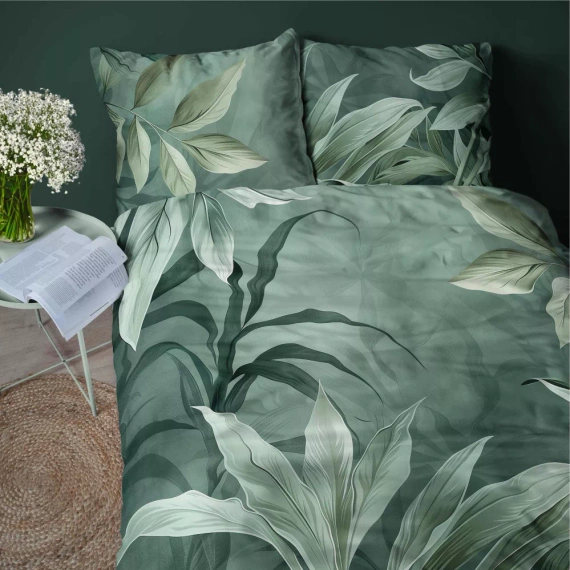 5310 A Pościel z mikrofibry liście Detexpol zielony