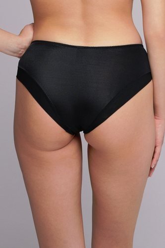 Figi Ava 2256 black– klasyczny krój, gładka mikrofibra, komfort i subtelna koronka