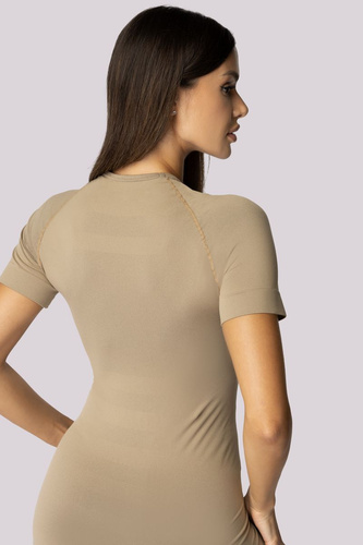 Alpha koszulka termoaktywna damska krótki rękaw Spaio sand