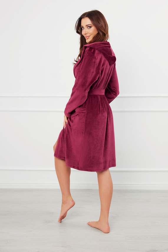 Akara Szlafrok damski Italian Fashion - bordowy 
