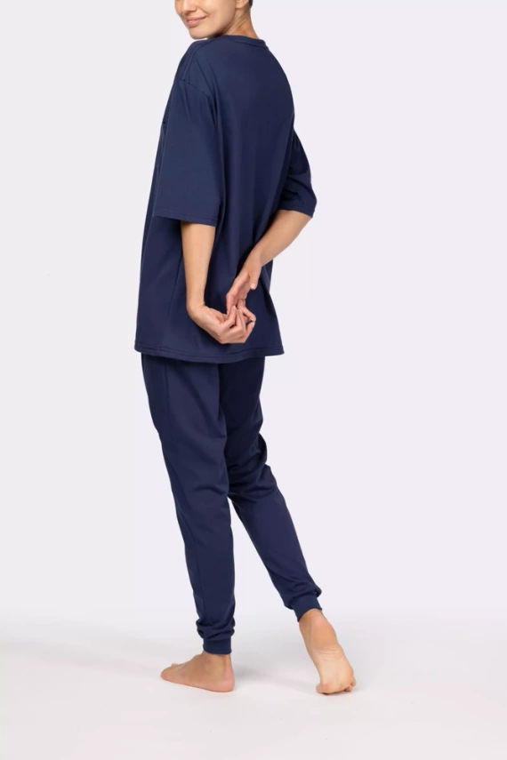 Homie shortsleeve Piżama damska Mona navy 